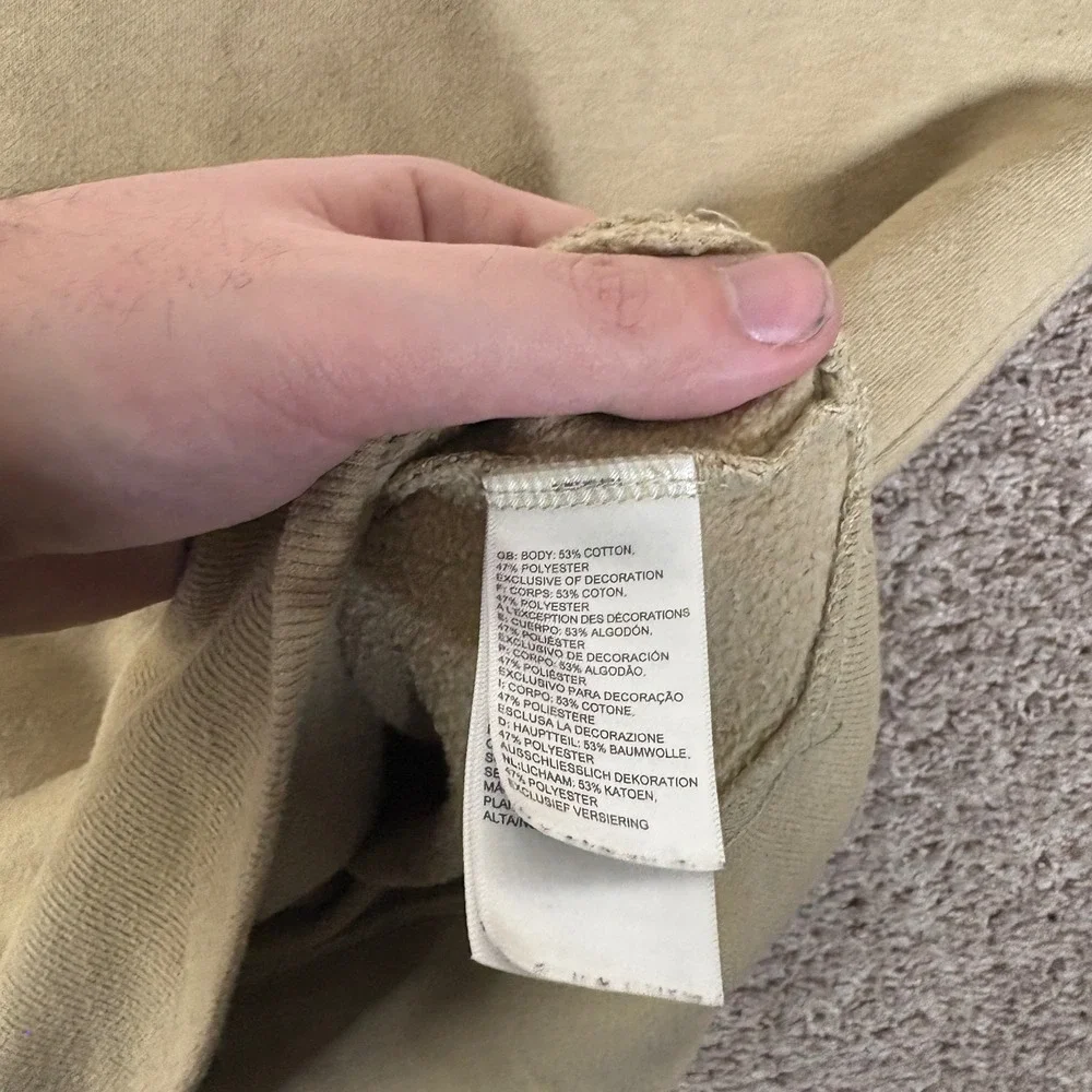 The North Face‎ Mens Large Tan Khaki Half Dome Logo Pullover Hoodie Sweatshirt